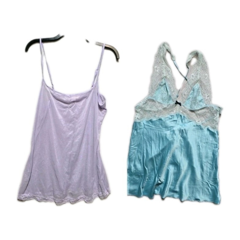 Victoria's Secret Women's  Night Gown M Purple Blue  Lot Of‎ 2